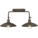 Clemence 2 Light 23 inch Dark Rust Vanity Light Wall Light
